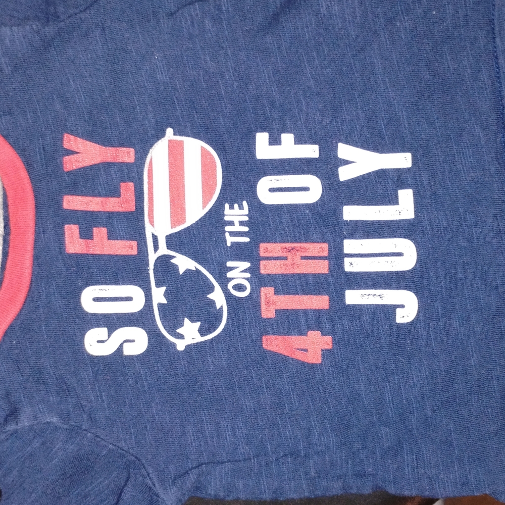 Carter's Blue Tee with Red and White Accents